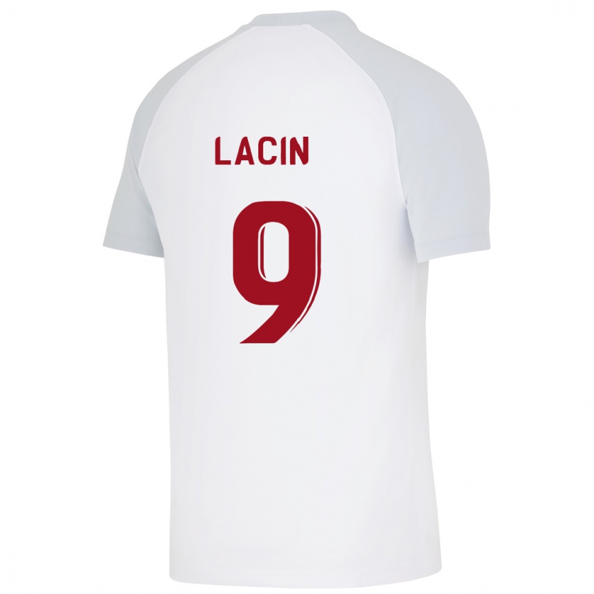 Hombre Fútbol Camiseta Elanur Laçin #9 Blanco 2ª Equipación 2023/24 México