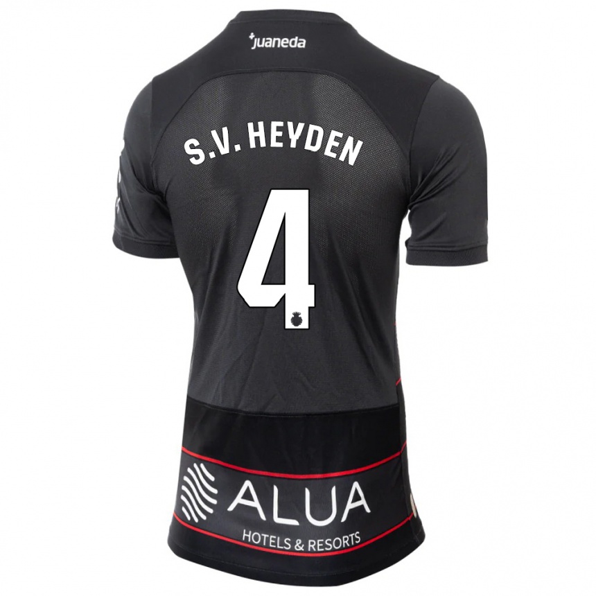 Hombre Fútbol Camiseta Siebe Van Der Heyden #4 Negro 2ª Equipación 2023/24 México