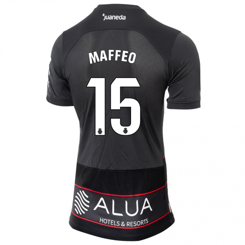 Hombre Fútbol Camiseta Pablo Maffeo #15 Negro 2ª Equipación 2023/24 México