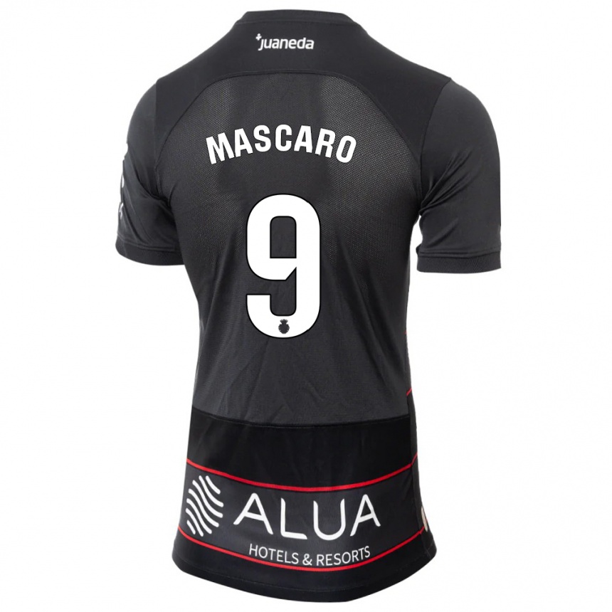 Hombre Fútbol Camiseta Pau Mascaró #9 Negro 2ª Equipación 2023/24 México