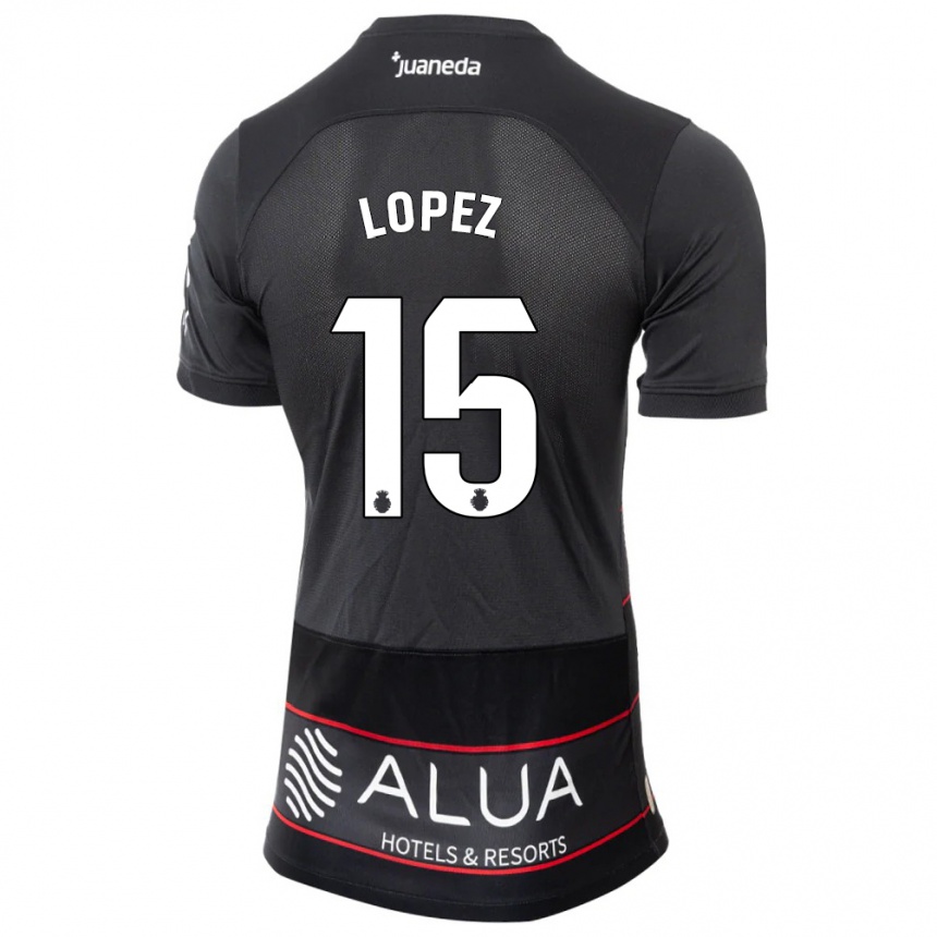 Hombre Fútbol Camiseta Marc López #15 Negro 2ª Equipación 2023/24 México