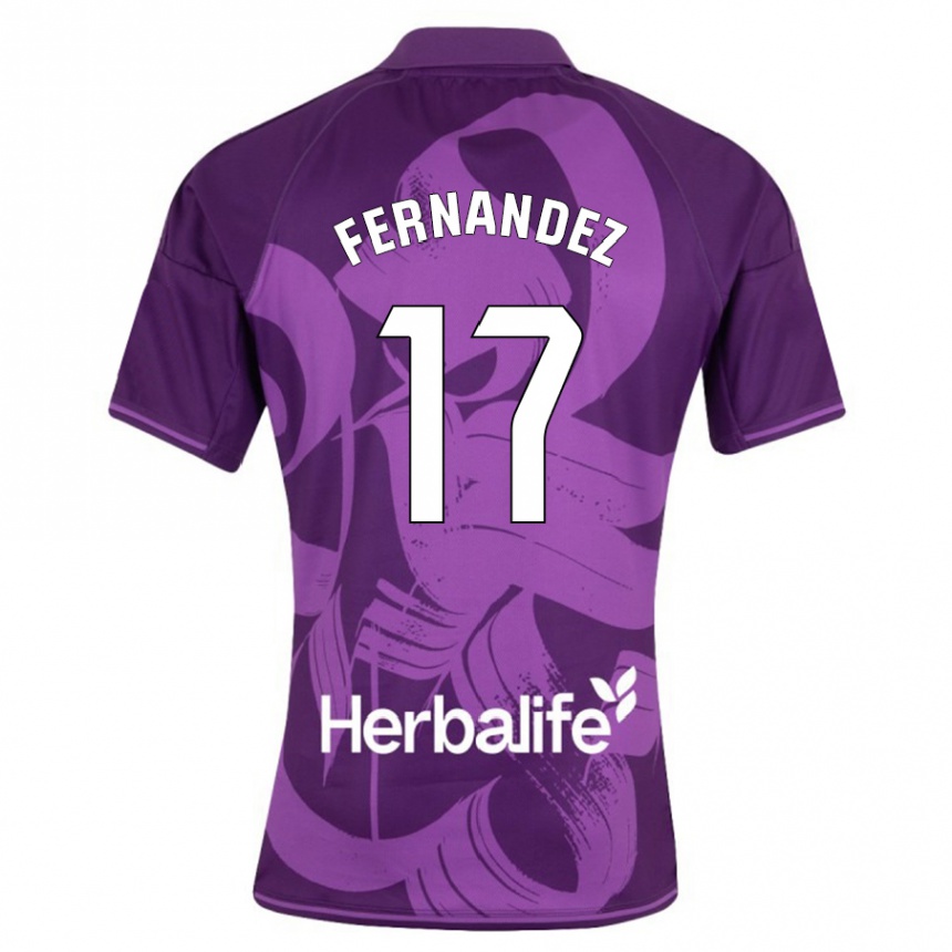 Hombre Fútbol Camiseta Dani Fernández #17 Violeta 2ª Equipación 2023/24 México
