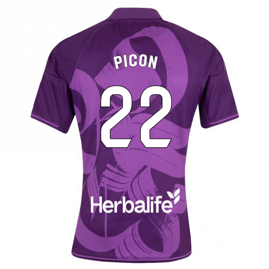 Hombre Fútbol Camiseta Pablo Picón #22 Violeta 2ª Equipación 2023/24 México
