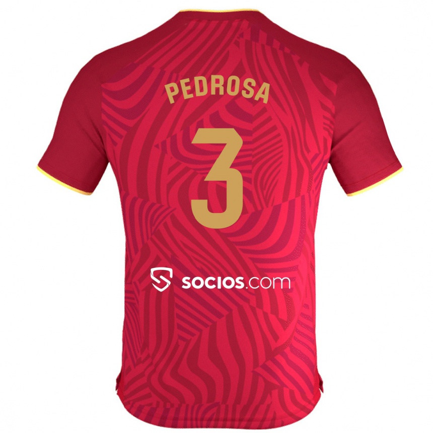 Hombre Fútbol Camiseta Adrià Pedrosa #3 Rojo 2ª Equipación 2023/24 México