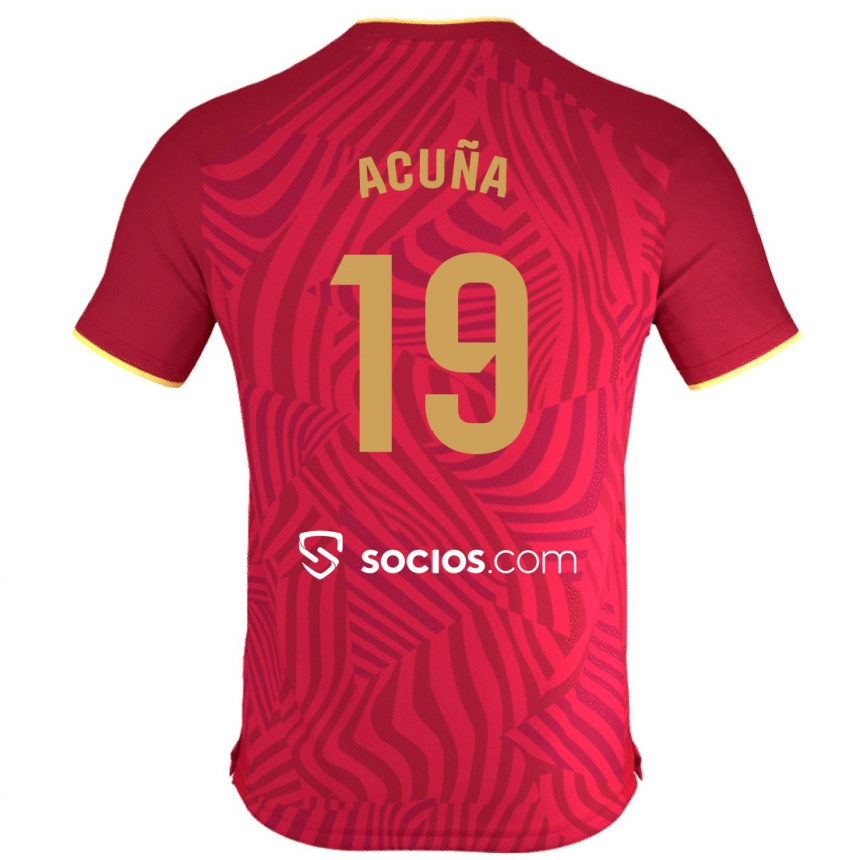 Hombre Fútbol Camiseta Marcos Acuña #19 Rojo 2ª Equipación 2023/24 México