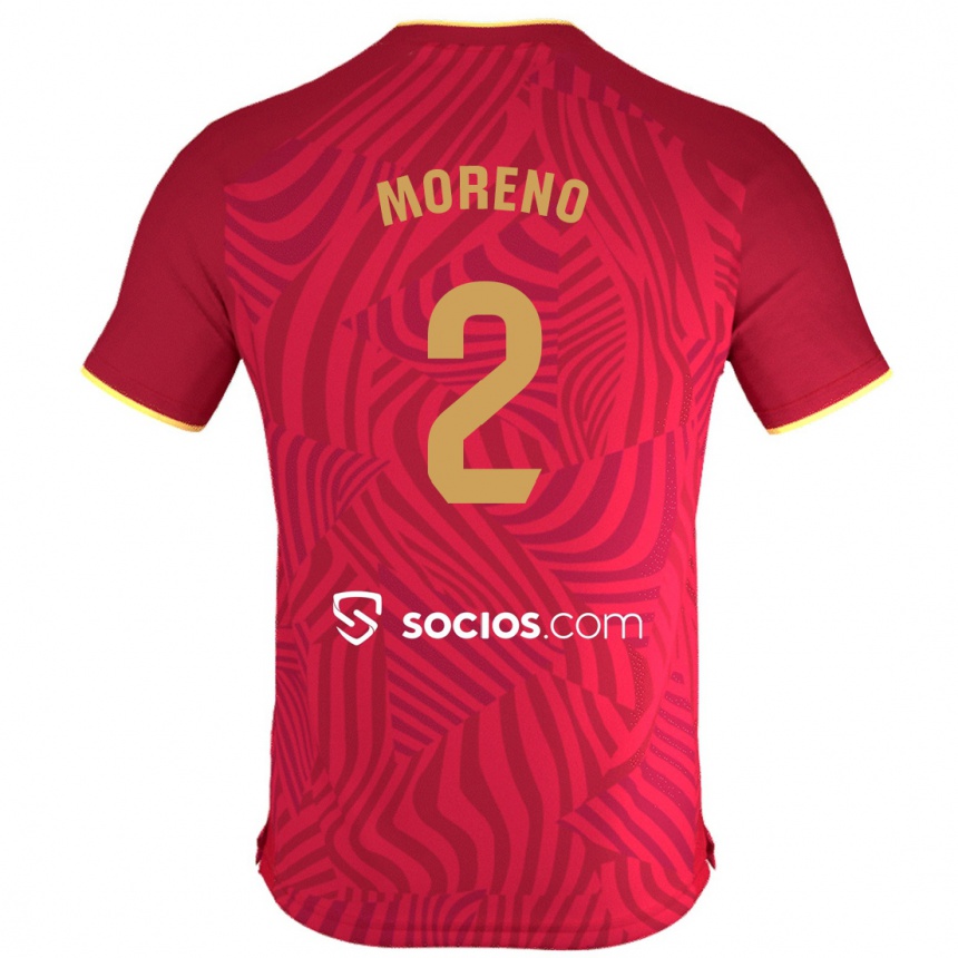 Hombre Fútbol Camiseta Jorge Moreno #2 Rojo 2ª Equipación 2023/24 México