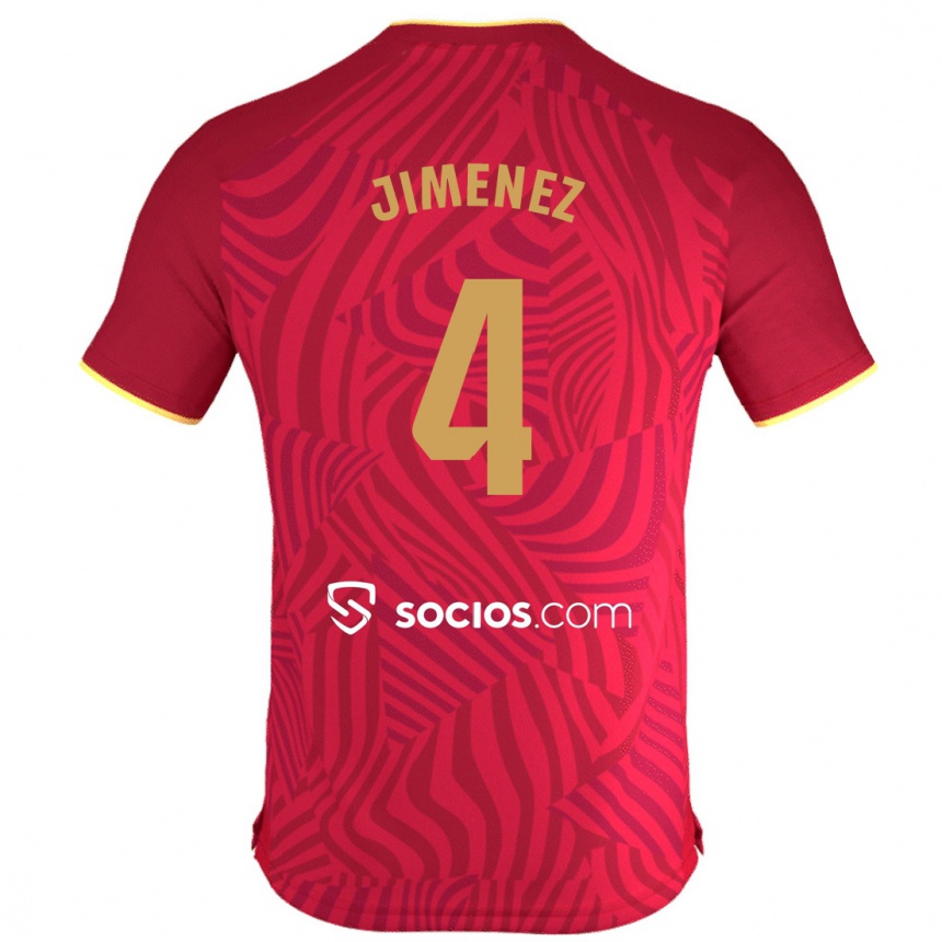 Hombre Fútbol Camiseta Diego Jiménez #4 Rojo 2ª Equipación 2023/24 México