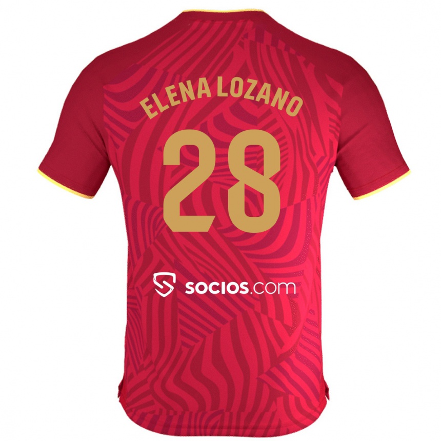 Hombre Fútbol Camiseta Elena Lozano Gallego #28 Rojo 2ª Equipación 2023/24 México