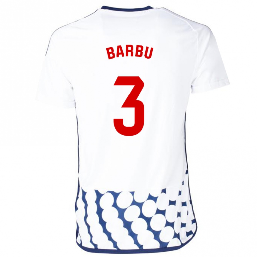 Hombre Fútbol Camiseta Álex Barbu #3 Blanco 2ª Equipación 2023/24 México