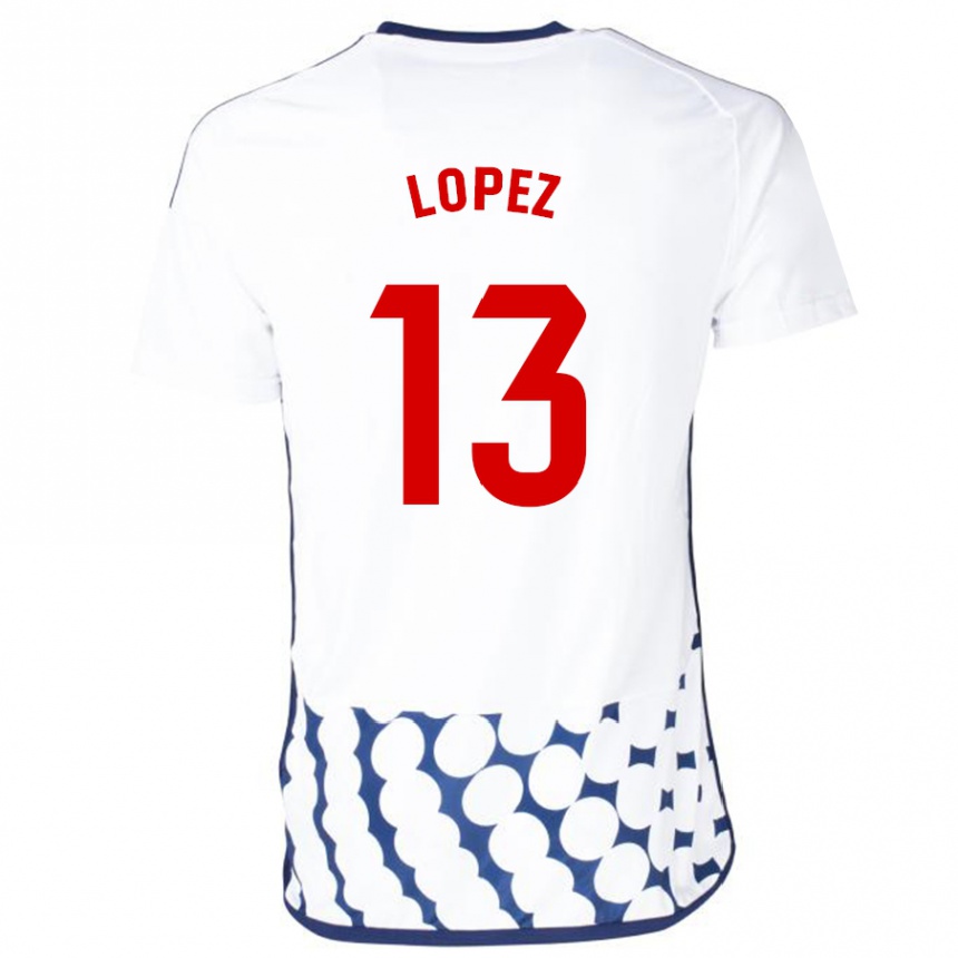 Hombre Fútbol Camiseta Luis López #13 Blanco 2ª Equipación 2023/24 México