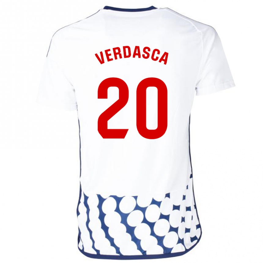 Hombre Fútbol Camiseta Diogo Verdasca #20 Blanco 2ª Equipación 2023/24 México