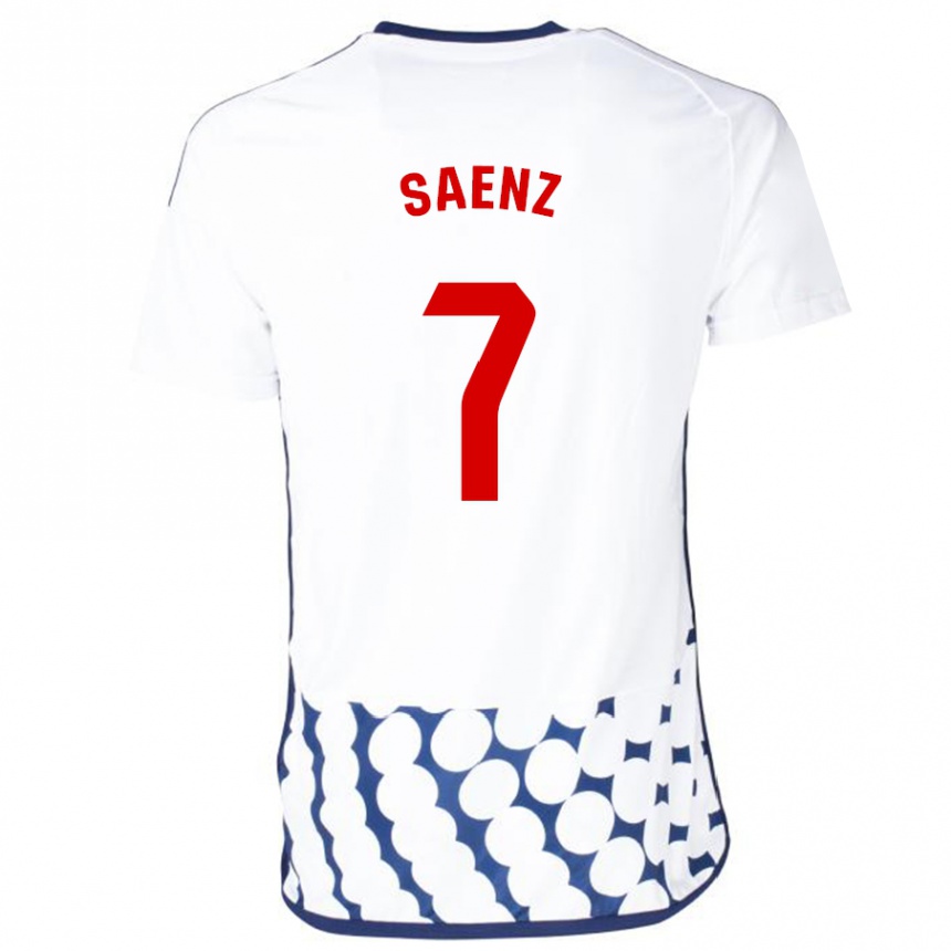 Hombre Fútbol Camiseta Raúl Sáenz #7 Blanco 2ª Equipación 2023/24 México