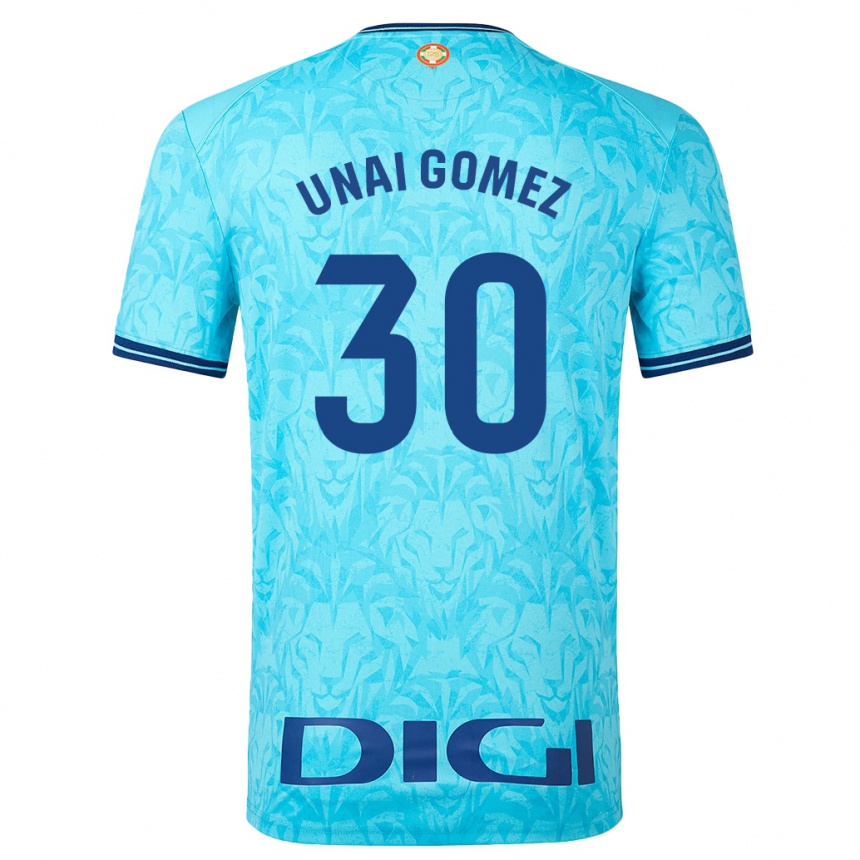 Hombre Fútbol Camiseta Unai Gómez #30 Cielo Azul 2ª Equipación 2023/24 México