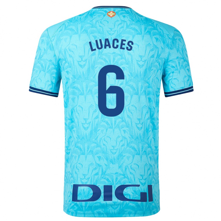 Hombre Fútbol Camiseta Iraitz Luaces #6 Cielo Azul 2ª Equipación 2023/24 México