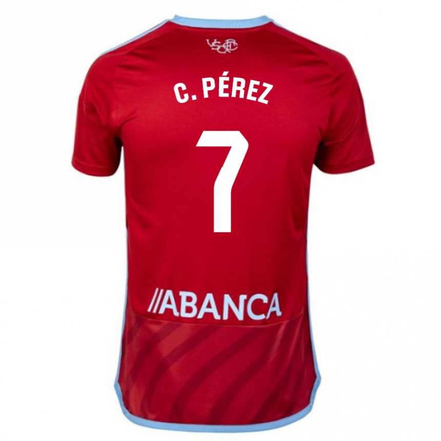 Hombre Fútbol Camiseta Carles Pérez #7 Rojo 2ª Equipación 2023/24 México