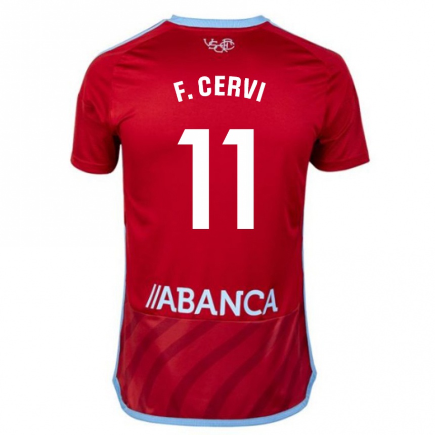 Hombre Fútbol Camiseta Franco Cervi #11 Rojo 2ª Equipación 2023/24 México