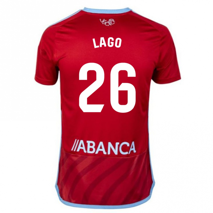 Hombre Fútbol Camiseta Yoel Lago #26 Rojo 2ª Equipación 2023/24 México