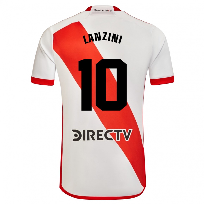 Mujer Fútbol Camiseta Manuel Lanzini #10 Blanco Rojo 1ª Equipación 2023/24 México