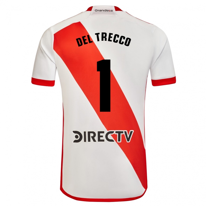 Mujer Fútbol Camiseta Martina Del Trecco #1 Blanco Rojo 1ª Equipación 2023/24 México