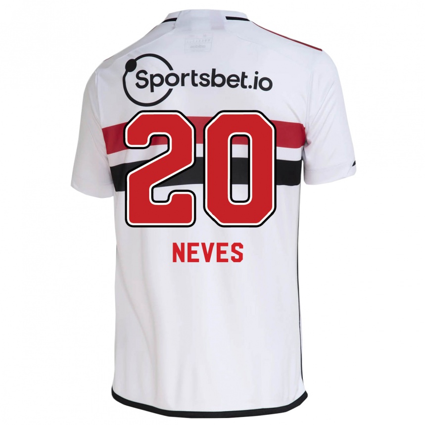 Mujer Fútbol Camiseta Gabriel Neves #20 Blanco 1ª Equipación 2023/24 México