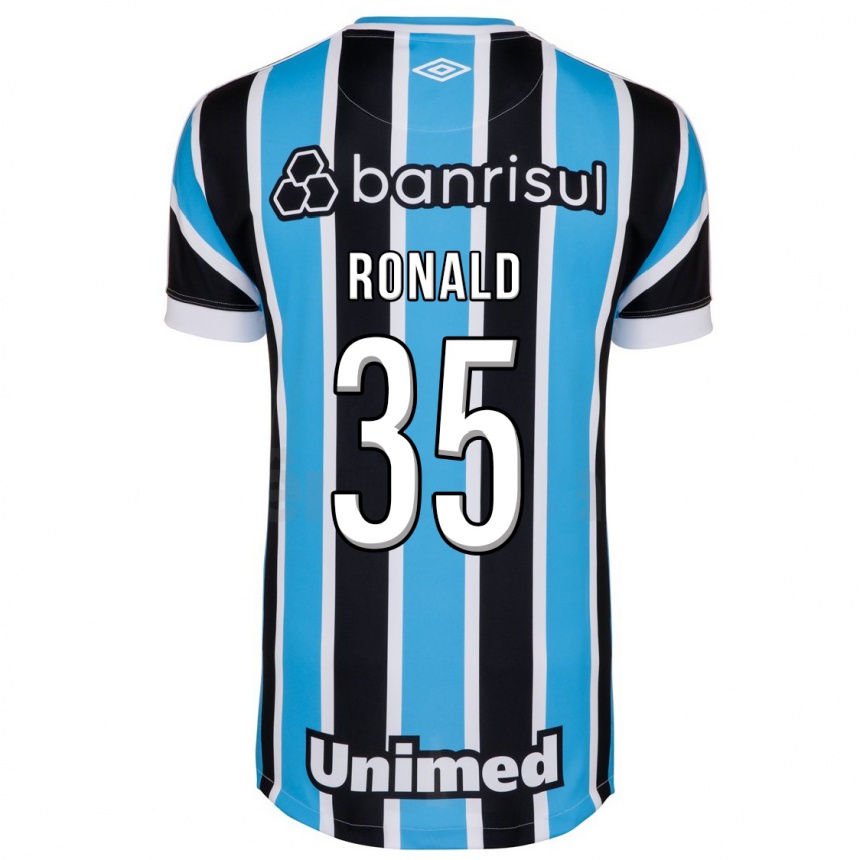 Mujer Fútbol Camiseta Ronald #35 Azul 1ª Equipación 2023/24 México