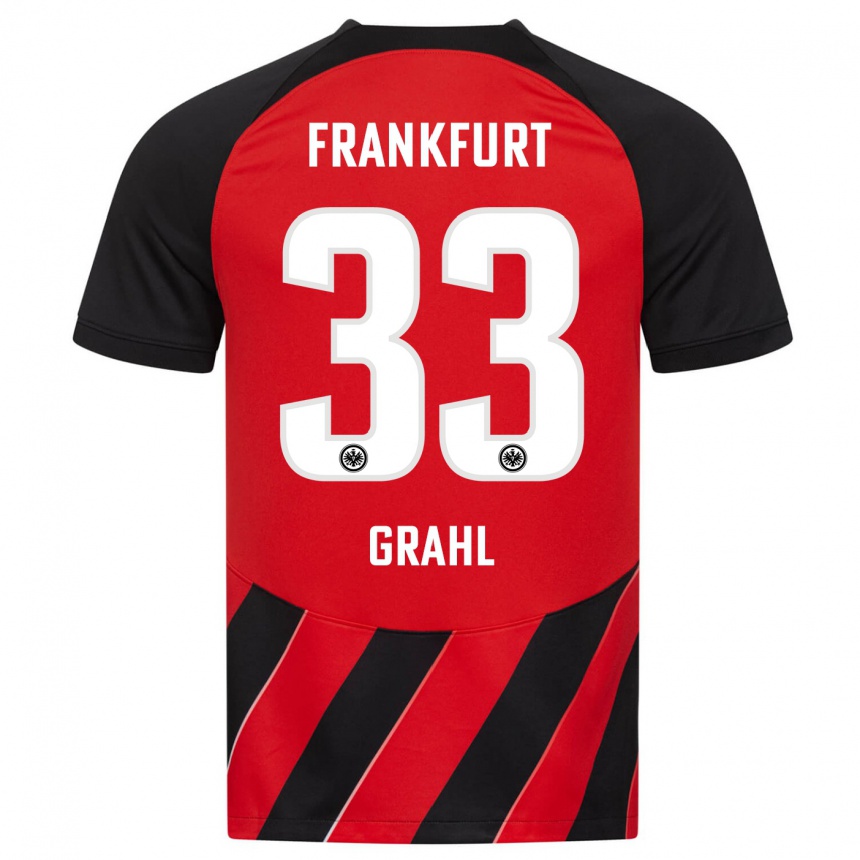 Mujer Fútbol Camiseta Jens Grahl #33 Negro Rojo 1ª Equipación 2023/24 México