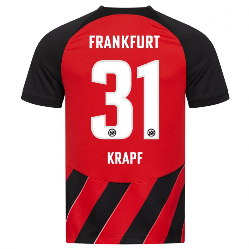 Mujer Fútbol Camiseta Maximilian Krapf #31 Negro Rojo 1ª Equipación 2023/24 México