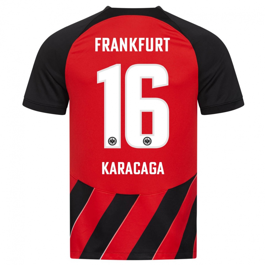 Mujer Fútbol Camiseta Tom Karacaga #16 Negro Rojo 1ª Equipación 2023/24 México