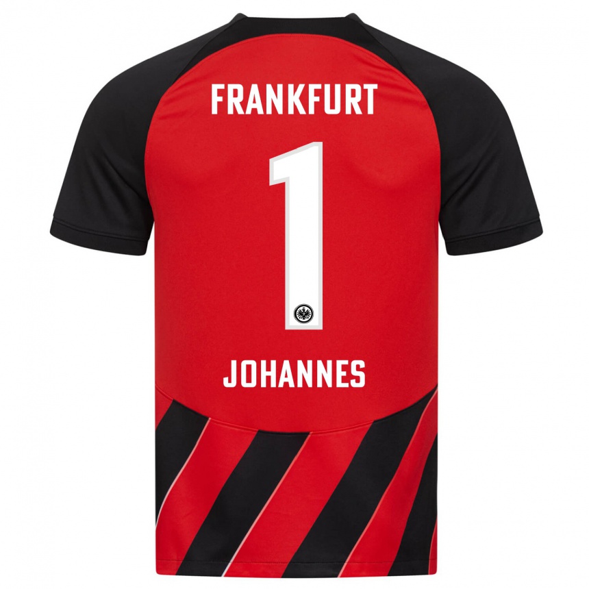 Mujer Fútbol Camiseta Stina Johannes #1 Negro Rojo 1ª Equipación 2023/24 México