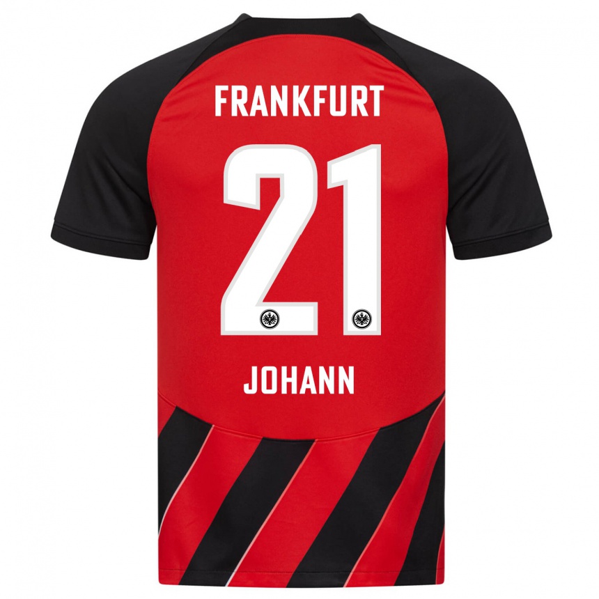 Mujer Fútbol Camiseta Hannah Johann #21 Negro Rojo 1ª Equipación 2023/24 México