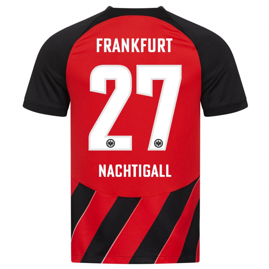 Mujer Fútbol Camiseta Sophie Nachtigall #27 Negro Rojo 1ª Equipación 2023/24 México