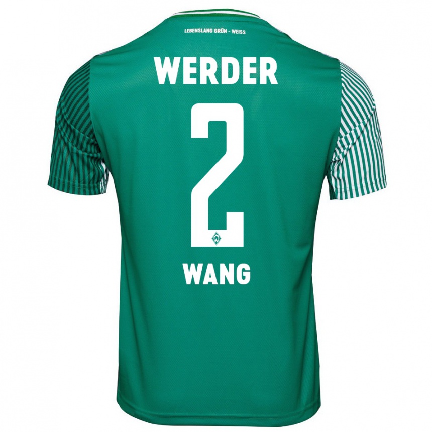 Mujer Fútbol Camiseta Bowen Wang #2 Verde 1ª Equipación 2023/24 México