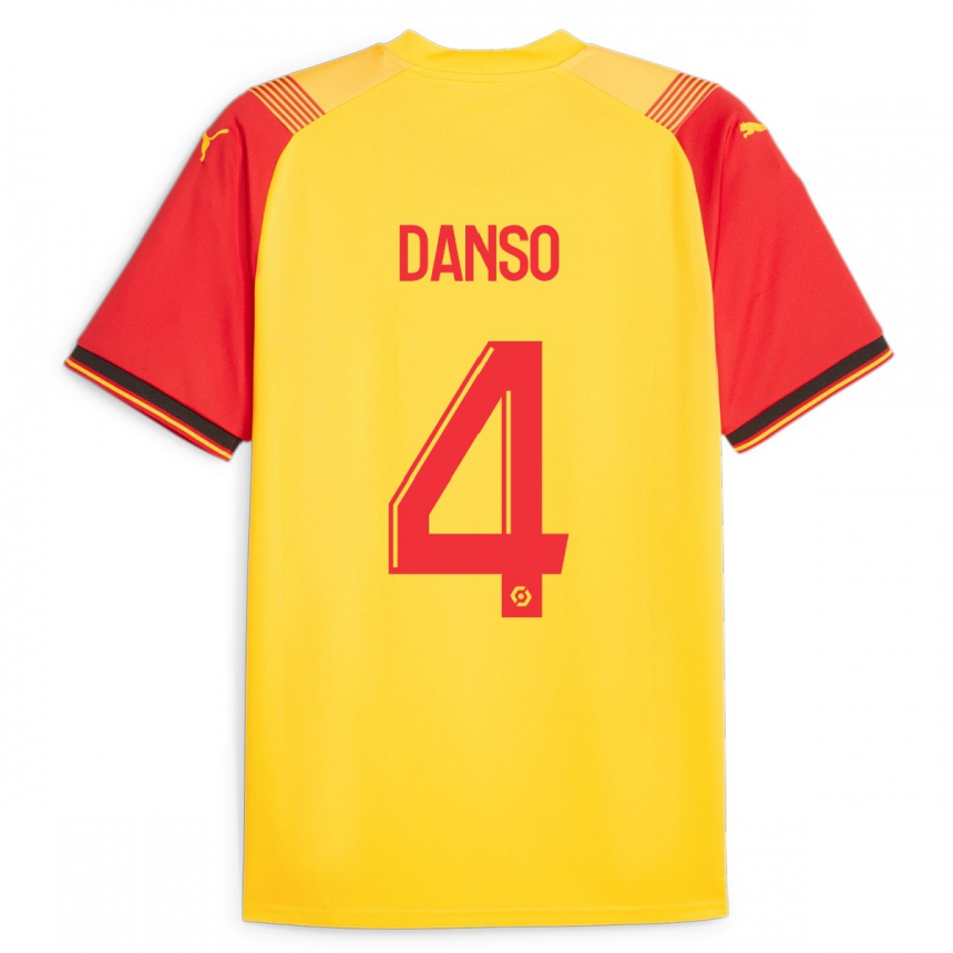 Mujer Fútbol Camiseta Kevin Danso #4 Amarillo 1ª Equipación 2023/24 México