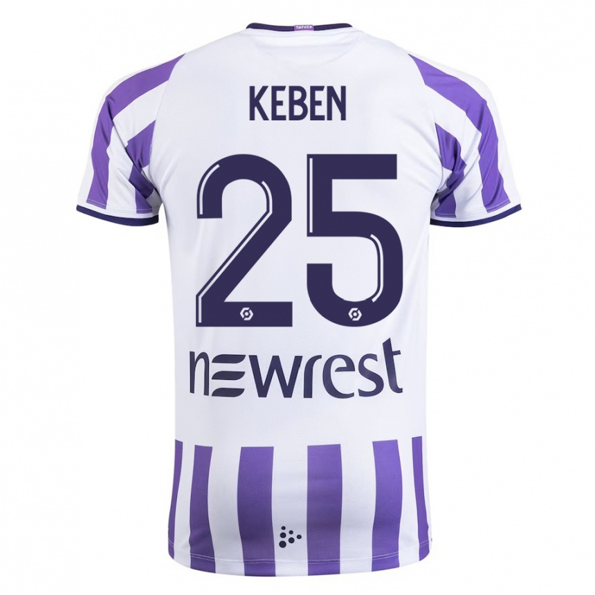 Mujer Fútbol Camiseta Kévin Keben #25 Blanco 1ª Equipación 2023/24 México