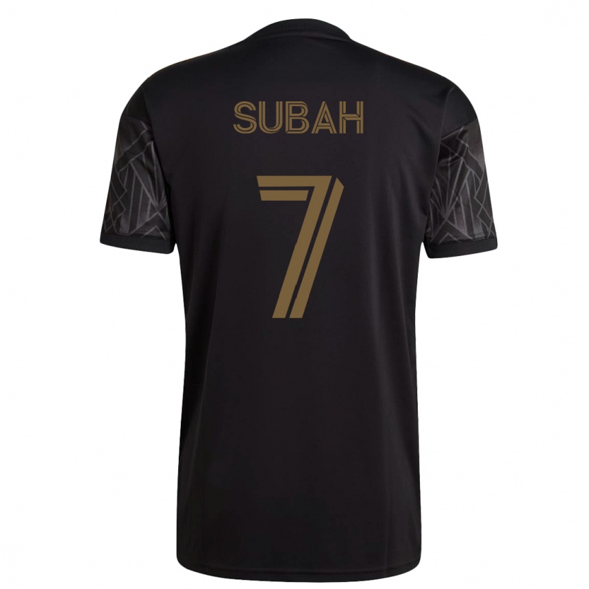 Mujer Fútbol Camiseta Yekeson Subah #7 Negro 1ª Equipación 2023/24 México