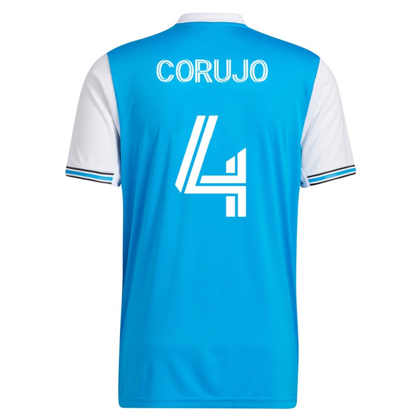 Mujer Fútbol Camiseta Guzmán Corujo #4 Azul 1ª Equipación 2023/24 México