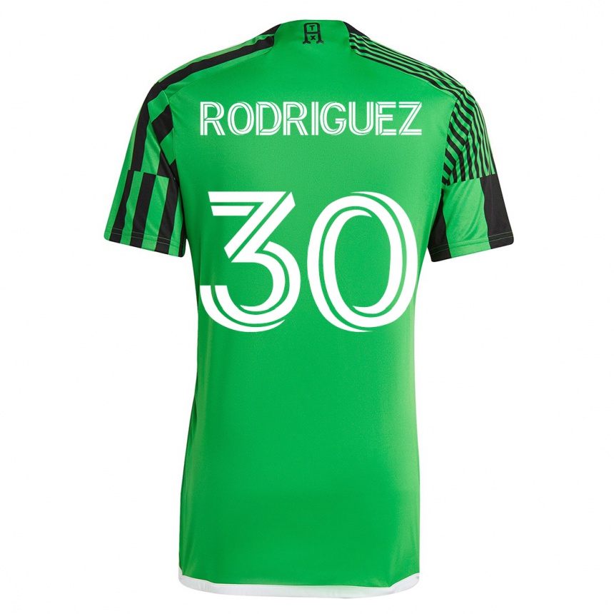 Mujer Fútbol Camiseta Memo Rodríguez #30 Verde Negro 1ª Equipación 2023/24 México