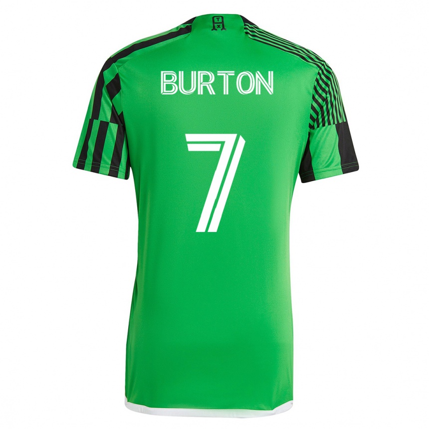 Mujer Fútbol Camiseta Micah Burton #7 Verde Negro 1ª Equipación 2023/24 México