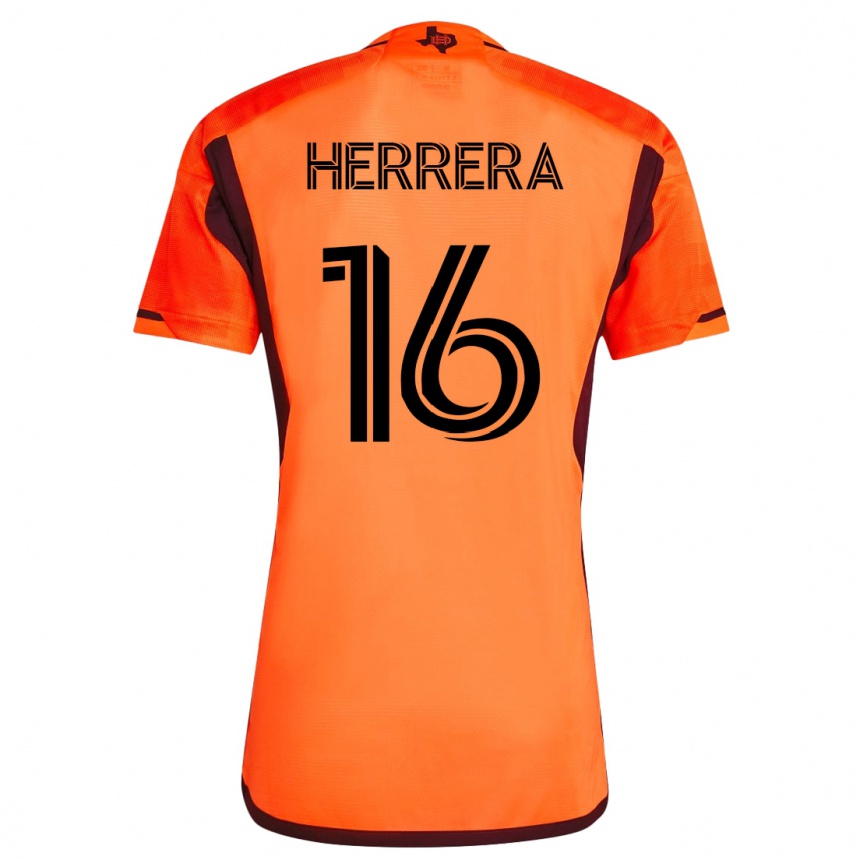 Mujer Fútbol Camiseta Héctor Herrera #16 Naranja 1ª Equipación 2023/24 México