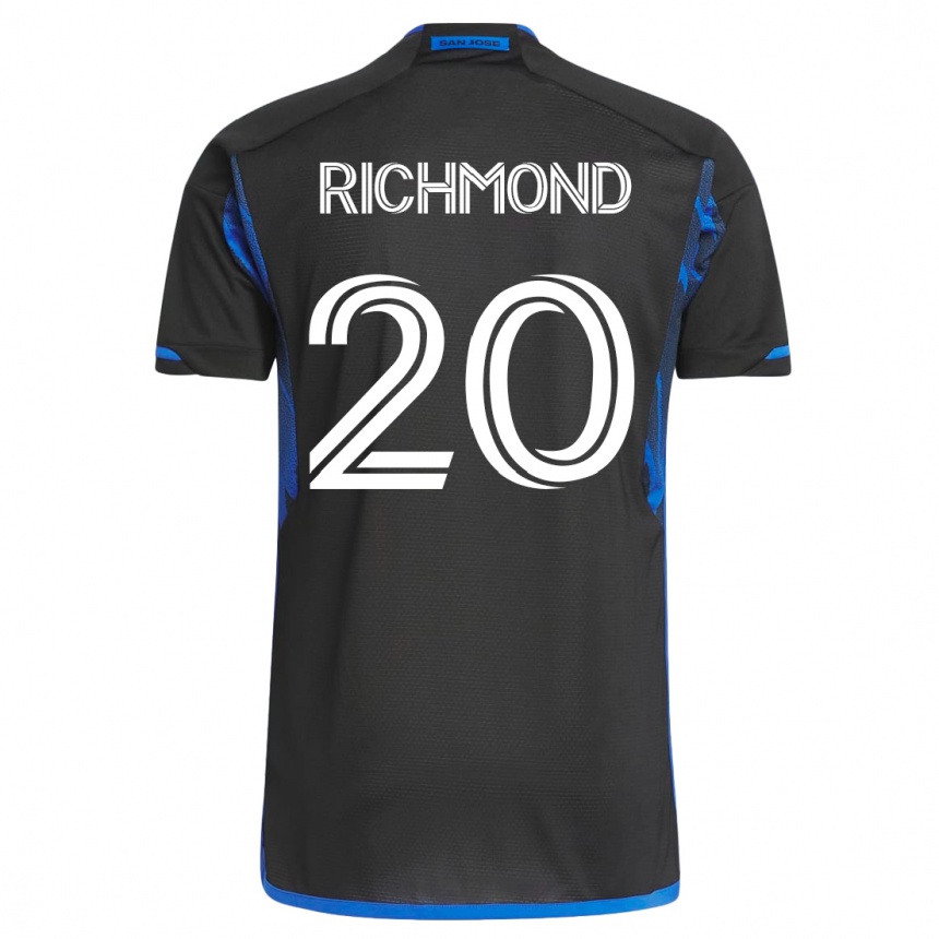 Mujer Fútbol Camiseta Will Richmond #20 Azul Negro 1ª Equipación 2023/24 México