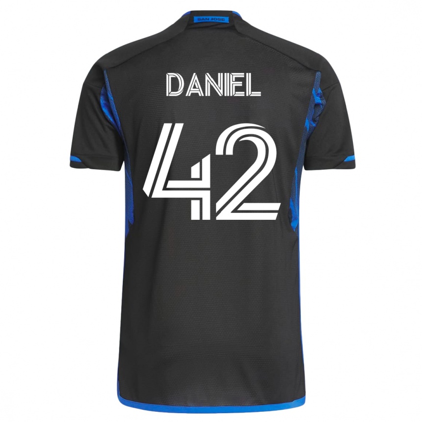 Mujer Fútbol Camiseta Daniel #42 Azul Negro 1ª Equipación 2023/24 México