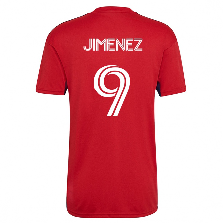 Mujer Fútbol Camiseta Jesús Jiménez #9 Rojo 1ª Equipación 2023/24 México