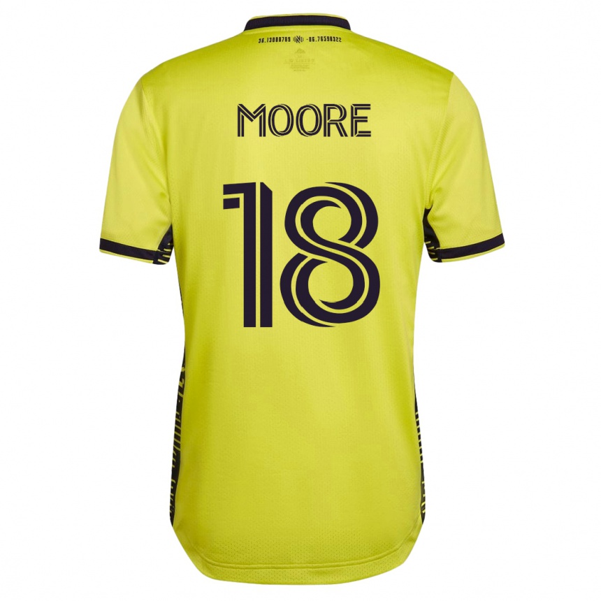 Mujer Fútbol Camiseta Shaq Moore #18 Amarillo 1ª Equipación 2023/24 México