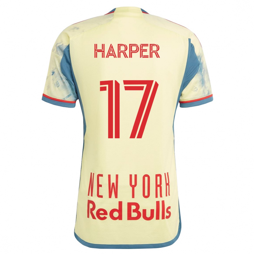 Mujer Fútbol Camiseta Cameron Harper #17 Amarillo 1ª Equipación 2023/24 México