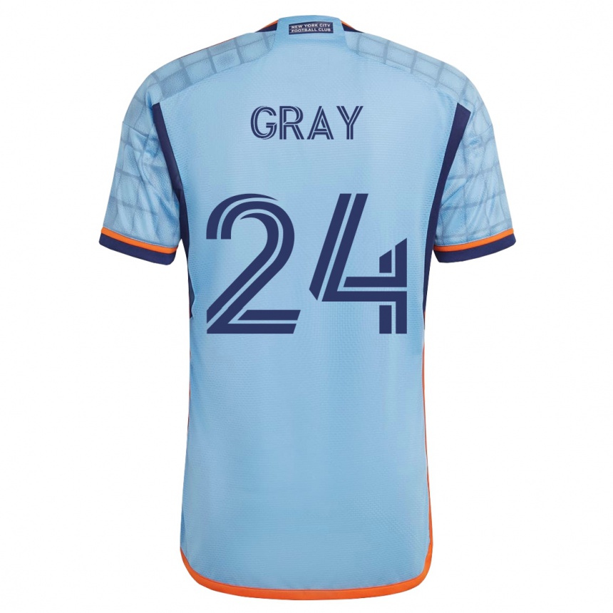 Mujer Fútbol Camiseta Tayvon Gray #24 Azul 1ª Equipación 2023/24 México