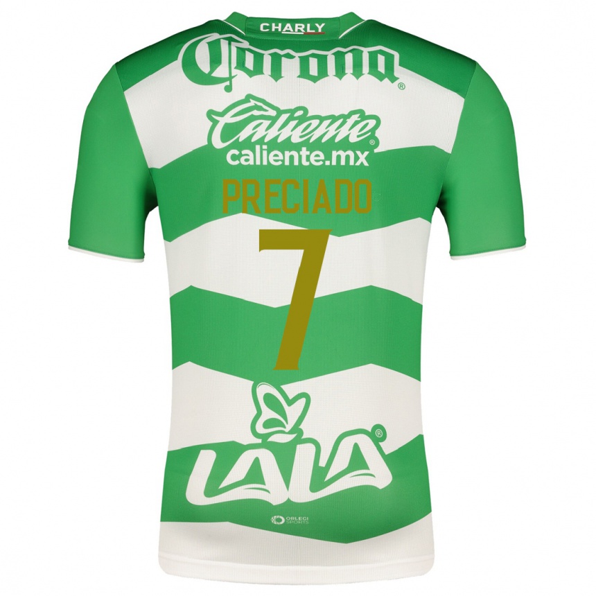 Mujer Fútbol Camiseta Harold Preciado #7 Verde 1ª Equipación 2023/24 México