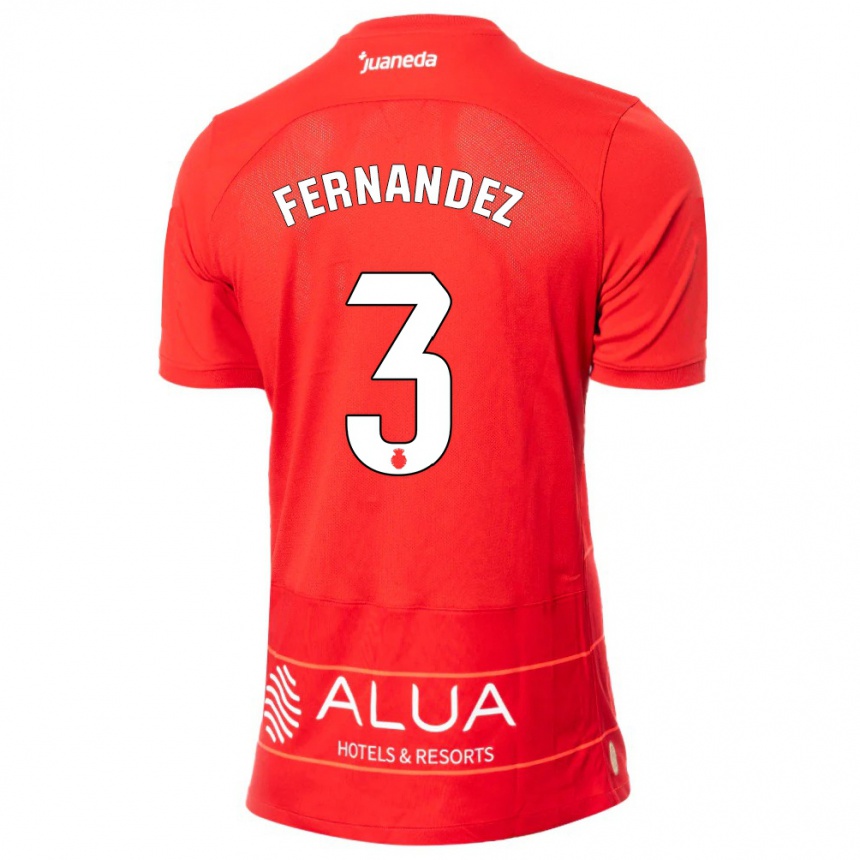 Mujer Fútbol Camiseta Marcos Fernández #3 Rojo 1ª Equipación 2023/24 México