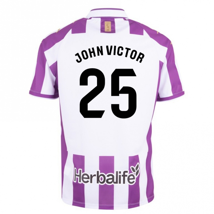 Mujer Fútbol Camiseta John Victor #25 Morado 1ª Equipación 2023/24 México
