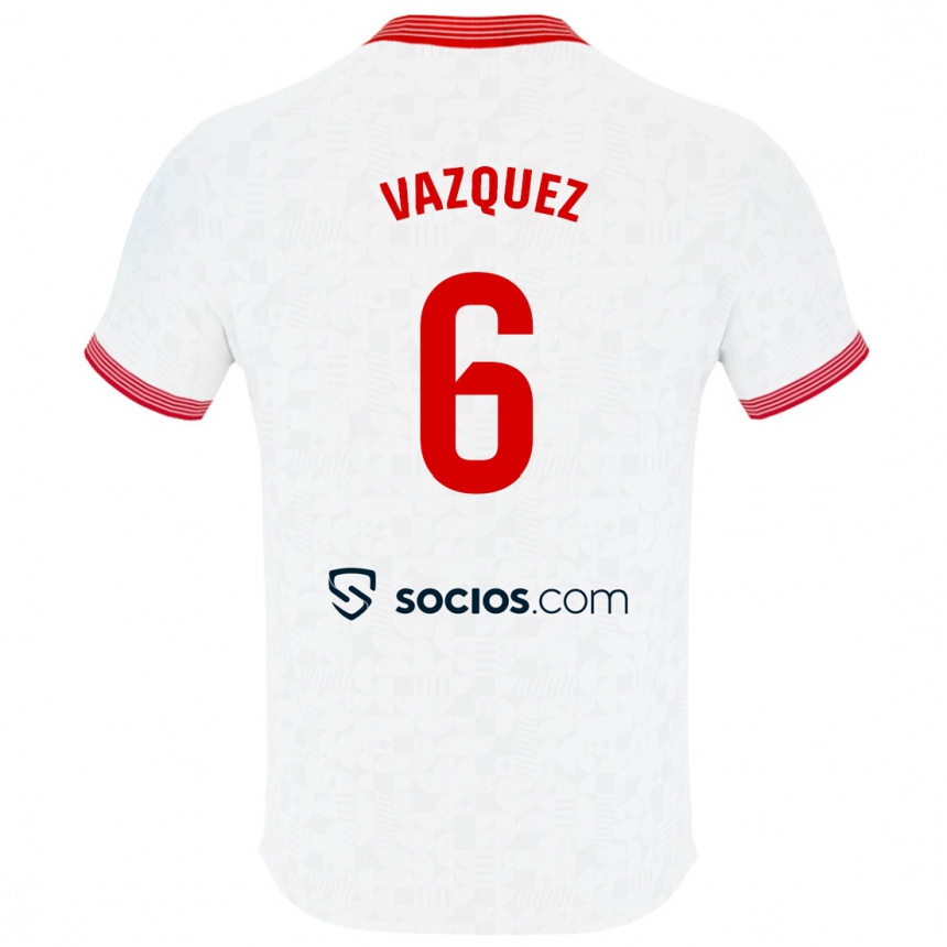 Mujer Fútbol Camiseta Manolo Vázquez #6 Blanco 1ª Equipación 2023/24 México