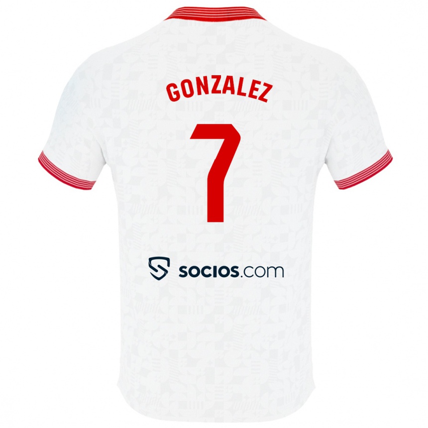 Mujer Fútbol Camiseta Juan González #7 Blanco 1ª Equipación 2023/24 México